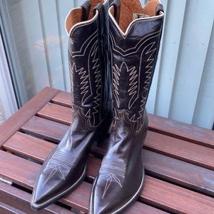Justin Men’s Vintage Western Boots, Size 8 1/2 New